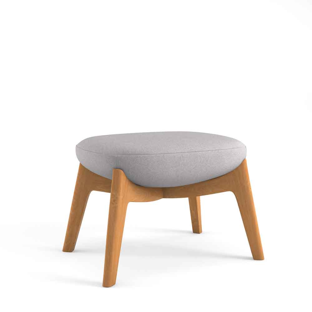 890H-L15<br>Adele Ottomans<br>Four Legs Solid Wood