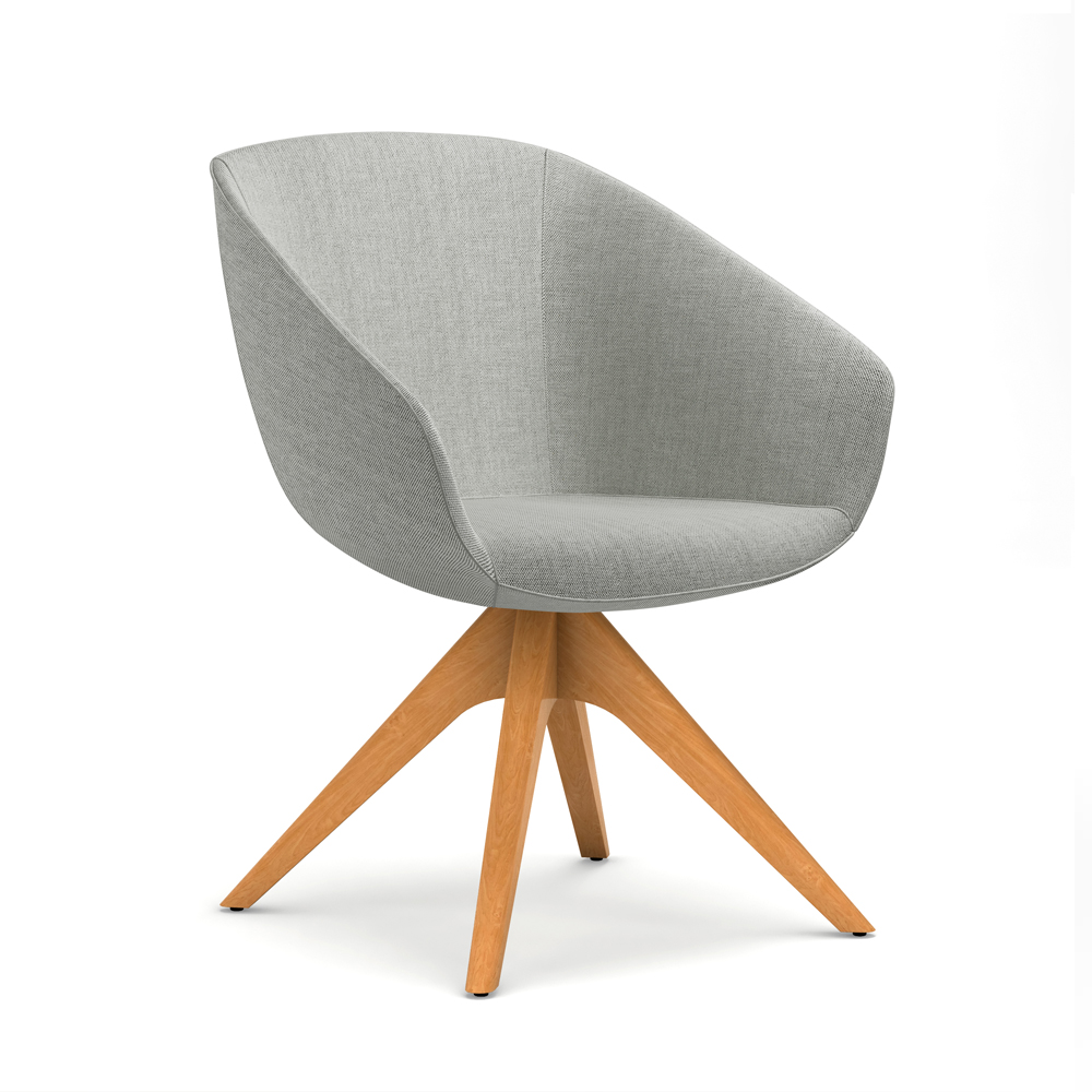 810-L17<br>Breanna Arm Chair<br>Pedestal Swivel Wood