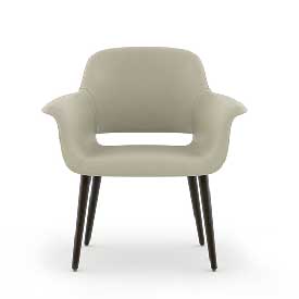 8303-100<br>Piper Mid Back Lounge<br>Metal Frame with Solid Wood Legs